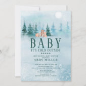 Winter Bosdieren Baby Het Is Koud Buiten Kaart (Voorkant)