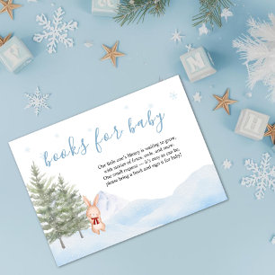 Winter Bosdieren Baby Shower Boeken Voor Baby Informatiekaartje