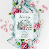 Winter Bosdieren Baby Shower Kaart
