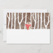 Winter Bosdieren Baby Shower Uitnodiging (Achterkant)