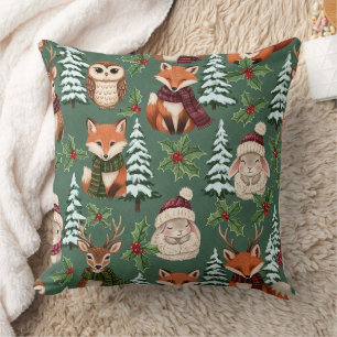 Winter Bosdieren Festieve Charme Kussen