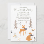 Winter Bosdieren Folklore Kerstmis Kaart (Voorkant)