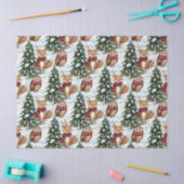 Winter Bosdieren Kerstpatroon Tissuepapier (Craft)