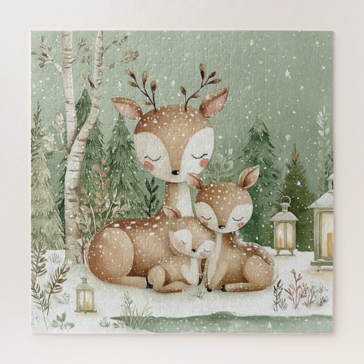 Winter Boseland Herten Legpuzzel (Verticaal)