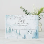 Winter Bosem Lichtslingers,RSVP Kaart (Staand voorkant)