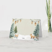 Winter Bosland Bedankkaart – Besneeuwde Bomen (Achterkant)