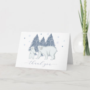 Winter Bosland Bosbeer Baby Shower Bedankkaart