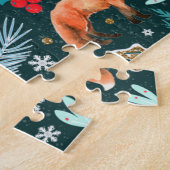 Winter Bosland Teal/Goud ID785 Legpuzzel (Zijkant)