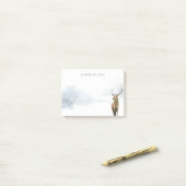 Winter Boslandschap Hertenbok Post-it® Notes (Op bureau)