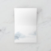 Winter Boslandschap Vos Bedankt Kaart (Binnen)