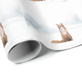 Winter Boslandschap Vos Cadeaupapier (Rol Hoek)