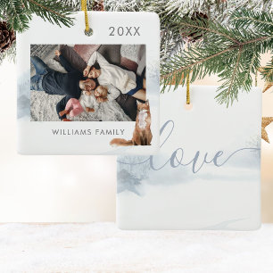 Winter Boslandschap Vos Foto Keramisch Ornament