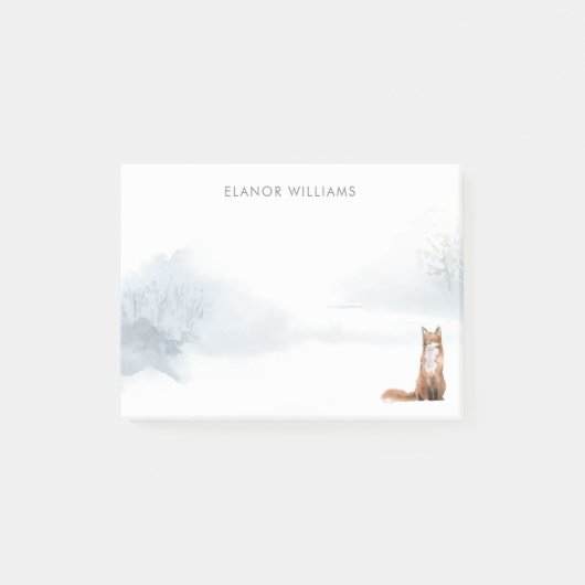 Winter Boslandschap Vos Post-it® Notes (Voorkant)