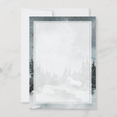 Winter Boslandschap Witte Paard Prettig Kerstfeest Kaart (Achterkant)