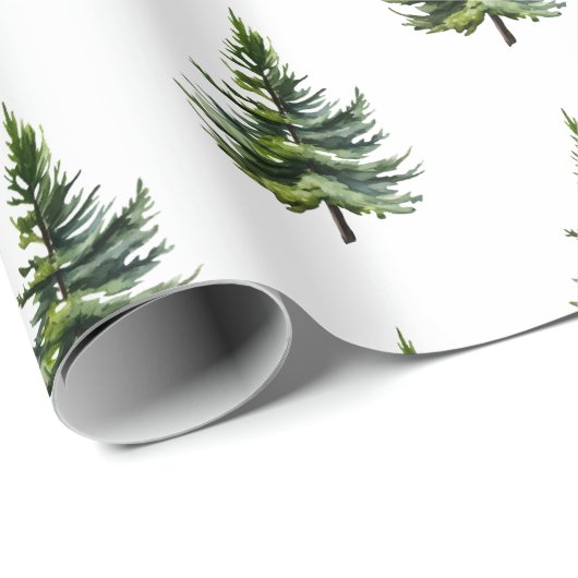 Winter Bossen Aquarel Brandbomen 2 Cadeaupapier (Rol Hoek)