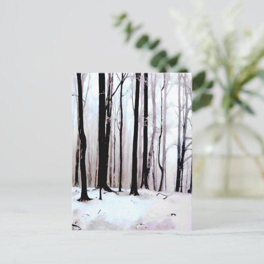 Winter bossen briefkaart (Staand voorkant)