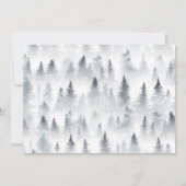 Winter Bossen Forest Woodland Couples Vrijgezellen Kaart (Achterkant)