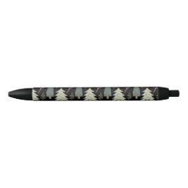 Winter Bossen kerstbomen Modern Pattern Black Zwarte Inkt Pen