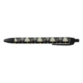 Winter Bossen kerstbomen Modern Pattern Black Zwarte Inkt Pen (Bodem)