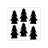 Winter Bossen Samurai Forest Pine Tree Rubber Stam Rubberstempel (Afrduk)