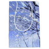 Winter Bossen Waterverf Schilderen Gift Bag Medium Cadeauzakje (Voorkant)