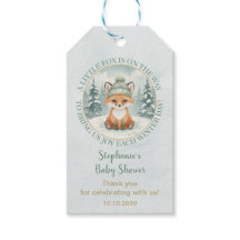 Winter Bosvos Vos Baby Shower Bedankt