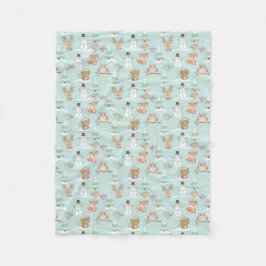 Winter Bosvrienden – Mooie Kerstpatroon Fleece Deken