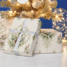 Winter Botanica Damask Botanische Medaillon