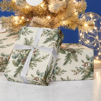 Winter Botanica Signature Dennen en Eucalyptus Cadeaupapier