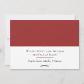 Winter Botanical Adorned Joy | Vaste feestdag Kaar Feestdagenkaart (Achterkant)