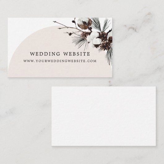 Winter Botanical Arch Vrijgezellenfeest Informatiekaartje (Voorkant / Achterkant)