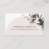 Winter Botanical Arch Vrijgezellenfeest Informatiekaartje (Voorkant)