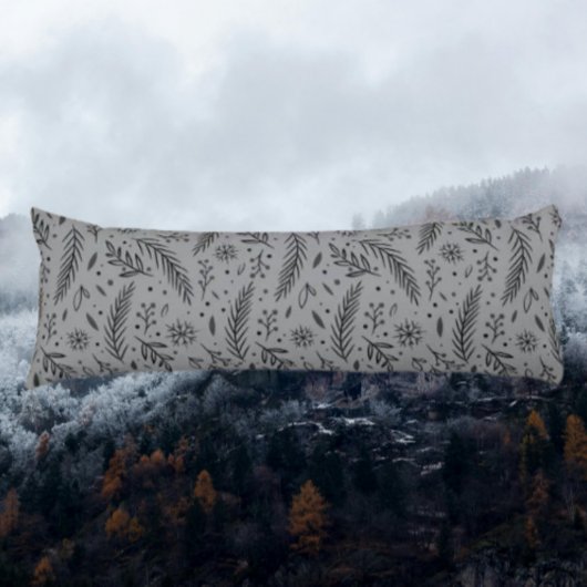 Winter Botanical Body Kussen – Grijs