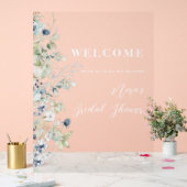 Winter Botanical Border Vrijgezellenfeest Welkom Acryl Bord (Huwelijk)