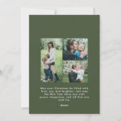 Winter Botanical Foliage Christmas 4 Photo Feestdagenkaart (Achterkant)