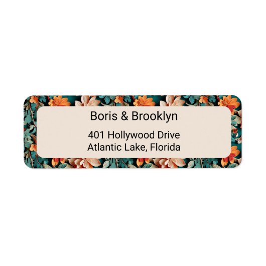 Winter Botanical Foliage Etiket (Voorkant)