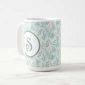 Winter Botanical Monogram Mug Koffiemok (Voorkant links)