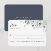Winter Botanical Wedding Food Allergy RSVP Card (Voorkant / Achterkant)