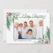 Winter Botanicals 3 Foto's Kerst Feestdagenkaart (Voorkant)