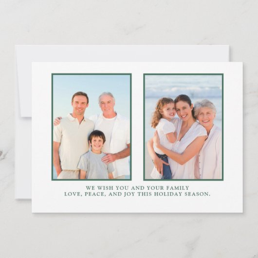 Winter Botanicals 3 Foto's Kerst Feestdagenkaart (Achterkant)