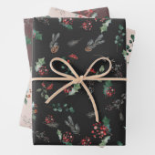Winter Botanicals Bladeren Patroon Vakantie Inpakpapier Vel (In situ)