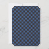 Winter Botanicals Blue Plaid Christmas Party Kaart (Achterkant)