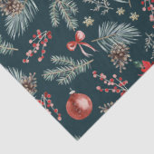 Winter Botanicals Coquette Boog | Kerstmis Tissuepapier (Detail)