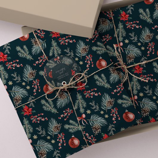 Winter Botanicals Coquette Boog | Kerstmis Tissuepapier