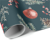 Winter Botanicals Coquette Bow | Christmas Cadeaupapier (Rol Hoek)