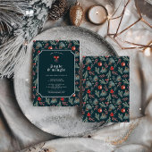 Winter Botanicals Coquette Bow | Christmas Party Kaart