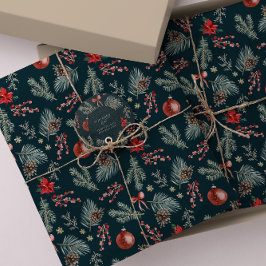 Winter Botanicals Coquette Bow | Christmas Tissuepapier