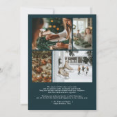 Winter Botanicals Coquette Bow | Elegant Photo Feestdagenkaart (Achterkant)