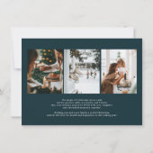 Winter Botanicals Coquette Bow | Elegant Photo  Feestdagenkaart (Achterkant)