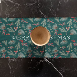 Winter Botanicals Coquette Bow | Personalized  Korte Tafelloper